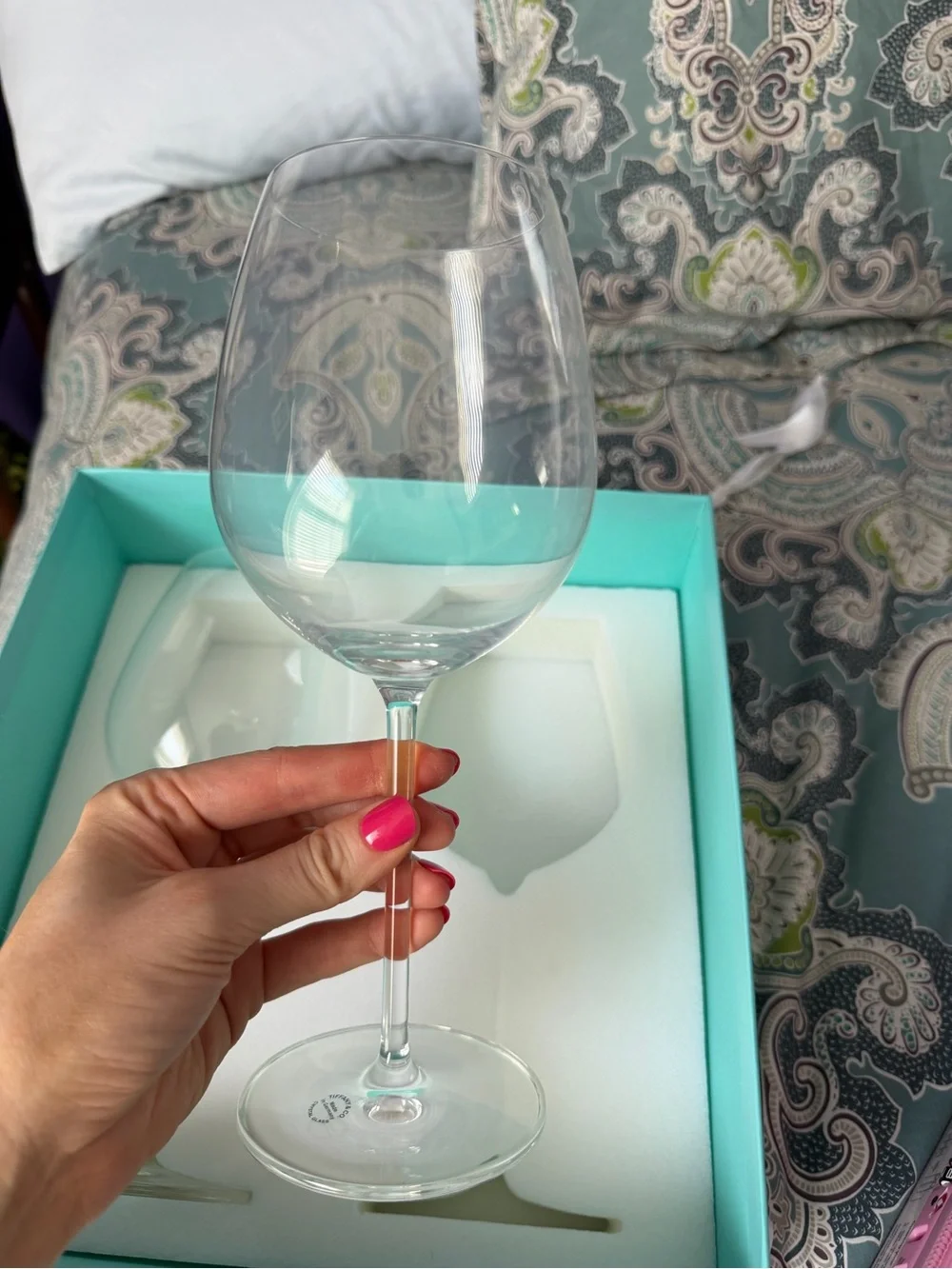 Tiffany and Co wine glasses new in box comes with original packaging